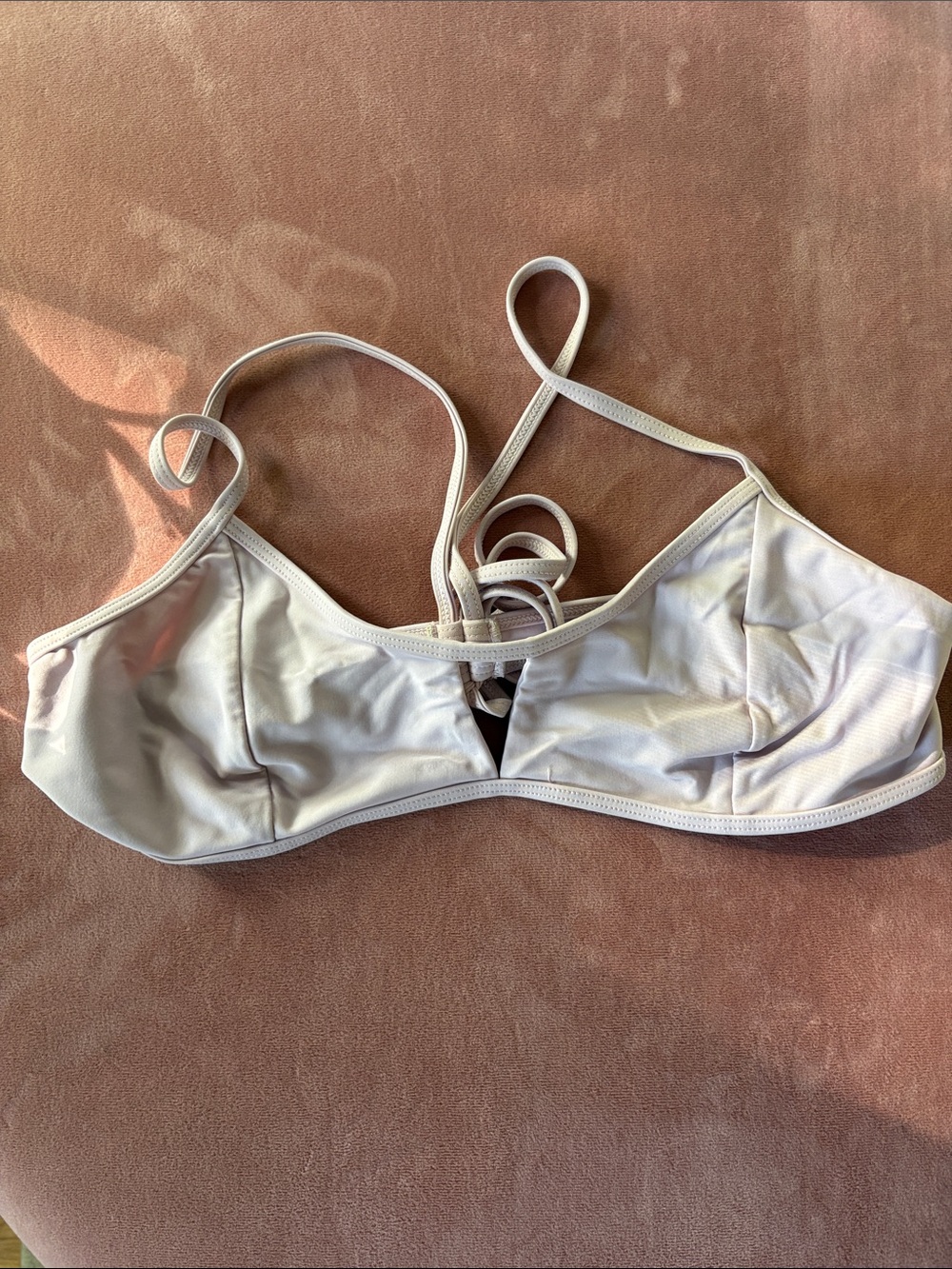 summersalt light pink Bikini Bralette with Thin Straps